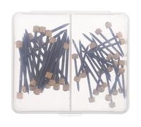 Kisangel 50 Pièces Kit de 50 Clous Noirs à Tête en Cuivre pour Accrocher Tableaux et Cadres Photo, Petits Clous Suspendre Résistants pour Murs Secs et Béton, Assortiment Boîte de Rangement