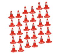 Kisangel 50 pièces Miniature Traffic Barrier Toy Set PP Roadblocks and Cones for Early Childhood Traffic Safety Education Interactive Road Signs Model for Play and Learning