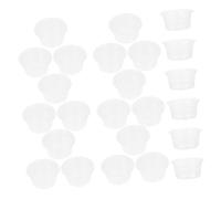 Kisangel 50 pièces Petit Bol Eau pour Reptiles Récipient Transparent Réutilisable Antidérapant Convient pour Gecko Serpent Lézard et Petits Animaux