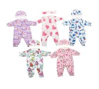 Kisangel 5ensembles Vêtements De Poupée Sécurisé Jeux Habillage Créatifs pour Filles Développement Émotionnel Et Soin des Poupons