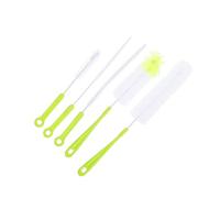 Kisangel 5Pièces Brosse De Nettoyage Pour Bouteilles Longue Lot De Brosses Vertes Pour Bouteilles De Lait Et Autres Récipients De Nettoyage Efficaces