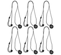 Kisangel 6 Pièces Accessoire Portable pour Micro Lavalier Bouton Cordon Magnétique Réglable en Nylon et Métal, Léger, pour Voyages et Événements en Direct