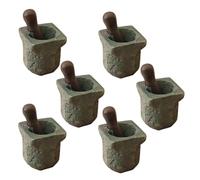 Kisangel 6 Pièces Accessoires Miniatures pour Maison de Poupée Décoration Pot de Pierre DIY pour Cuisine Outils de Jardinage et Décor de Miniatures