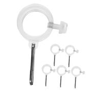 Kisangel 6 Pièces Anneaux de Fixation pour Mât de Drapeau Pc Aux Intempéries avec Clips Métalliques Fixation Stable et pour Drapeaux Extérieurs