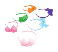Kisangel 6 Pièces Bandeaux pour Garçon Fille avec Nœud Lot de Accessoires Colorés pour Fêtes Photographies