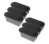 Kisangel 6 Pièces Boîte de Batterie Guitare Étui Léger pour Micros Actifs Compatible Guitare Acoustique et Basse Accès Facile Aux Piles