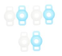 Kisangel 6 Pièces Cas De Traqueur Compatible avec Le Couvre-Collier Chat Titulaire Étui pour Animaux De Compagnie Compatible avec Étiquettes D'identification De Chiot Gel De Silice