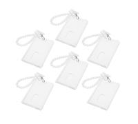Kisangel 6 Pièces Étui Transparent pour Carte D'identité en Pvc Protection à Glissière Double Face, Porte-cartes de Visite pour Bureau et École, Résistant à L'usage Quotidien