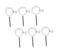 Kisangel 6 Pièces Flagpole Rings Pc Anneaux Fixation Résistants Au Vent pour Installation Murale Anglée Clip Rapide et Compatible Intérieur Extérieur