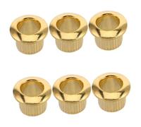 Kisangel 6 Pièces Guitar Tuner Bushings Metal Threaded Ferrules Semi-enclosed Design For Electric And Bass Guitar Replacement Hardware