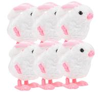 Kisangel 6 pièces Jouets à Remonter Lapin de Pâques Jouets Horlogerie Garçon Fille sans Pile Sauteurs Mécaniques pour Fête et Jeu