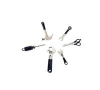 Kisangel 6 Pièces Jouets de boîte à Outils Mini Hammer Wrench Toys Accessoires de Mini-boîte à Outils Articles Miniatures de Maison de poupée Accessoires de décoration de Maison de poupée
