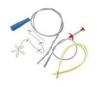 Kisangel 6 pièces Kit de Débouchage Canalisation Flexible Outil de Nettoyage Tuyaux Long et Résistant pour Évier Cuisine Salle de Bain Tige Anti-obstruction et Pratique
