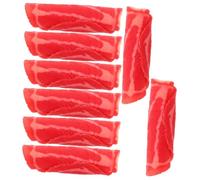 Kisangel 6 Pièces Lifelike Fake Meat Rolls Realistic Simulated Beef Props for Hotpot Restaurant Display Artificial Food Model
