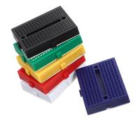 Kisangel 6 pièces Mini Breadboards sans Soudure pour Expériences Scientifiques de Petites Plaques de Prototypage Colorées Blanc Noir Rouge Bleu Vert Jaune pour Circuits Électroniques