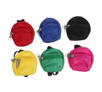 Kisangel 6 Pièces Miniature School Bags for Dolls Lightweight Mini Backpack with Zipper Realistic Design for Dollhouse Accessories and Creative Role-Playing Games
