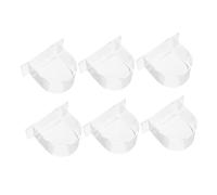Kisangel 6 Pièces Oiseaux Accessoires Alimentation pour Perroquets Poules Récipient Semi Transparent pour Cage à Oiseaux pour Ordonné