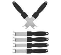 Kisangel 6 Pièces Outil de Levage de Grille Barbecue en Acier Inoxydable | Poignée Protégée, Usage pour Cuisson et Four, Entretien Facile, Réunions Familiales, Format Compact