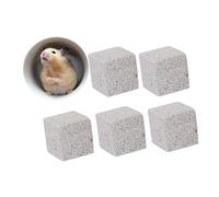 Kisangel 6 pièces Pierre à Mâcher Naturelle pour Rongeurs Calcium pour Hamster Rat Chinchilla et Lapin Lot pour Entretien Dentaire