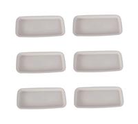Kisangel 6 Pièces Plateau De Verres d'eau Soucoupe Inférieure Bac pour Plantes D'intérieur Plateaux D'égouttement du Planteur Pot De Plateau De Plantes Matière Première Plastique PP Beige