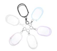 Kisangel 6 Pièces Transparent Doll Display Bags with Keychain Zipper Portable Collector Toy Storage Case for Mini Figures Plush Storage Organizer