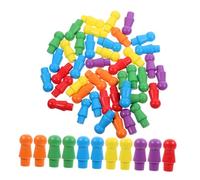 Kisangel 60 Pièces Jeu de Dames Bois Colorées Accessoires de Jeu Échecs pour Flying Chess pour Maison École et Voyage