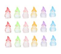 Kisangel 60 Pièces Mini Gnomes Figurines Glow-in-The-Dark Tiny Resin Miniature Statues for Indoor Plant Pots and Outdoor Patio Lawn Decor
