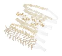 Kisangel 6pcs Bandeaux pour Bébé Fille en Tissu à Fleurs, Élastiques et Élégants, pour Fêtes D'anniversaire et Coiffures Délicates