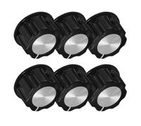 Kisangel 6pcs Boutons de Volume pour Guitare Électrique et Basse, Alliage D'aluminium, Ajustement Précis du Volume, Utilisation Solide, Accessoires pour Guitare