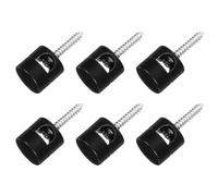 Kisangel 6pcs Crochets Suspendre pour Luminaires en Aluminium Noir, Solution Polyvalente de Gestion de Câbles pour Décor Maison et Éclairage Suspendu