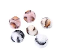 Kisangel 6pièces Jouets Peluche pour Chats Balles Tigre Colorées à Mâcher Résistantes Aux Morsures Stimulent Activité des Animaux Couleurs Aléatoires