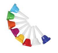 Kisangel 8 pièces Clochettes Musicales Métalliques Colorées pour Garçon Fille Ensemble Éducatif Notes pour Apprentissage Théorie Musicale et Reconnaissance des Notes Instrument de Musique