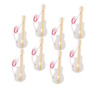Kisangel 8 Pièces DIY Wooden Guitar Cutouts for Unfinished Wood Musical Instrument Toys for Painting Crafts Enhancing Creativity and Motor Skills Safe and Smooth Edges