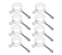 Kisangel 8 Pièces Flagpole Clamp Rings with Snap Hook Flag Retainer Clips for Secure Outdoor and Indoor Flag Mounting in Gardens Yachts Boats Trucks and Conference Halls