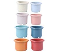 Kisangel 8 pièces Jouets de Bain Créatifs Forme de pour Garçon Fille Empilables et Colorés pour la Coordination et Imagination