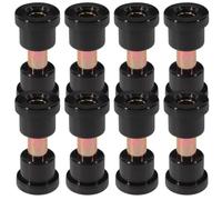 Kisangel 8 Pièces Kit de Bagues de Ressort à Lames pour Voiturette de Golf | Remplacement Compatible Divers Modèles, Support Suspendre Stable, Noir, Caoutchouc et Fer