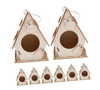 Kisangel 8 pièces Kit DIY Nichoir Bois à Suspendre pour Garçon Fille Activité et Éducative Décoration Murale Naturelle pour Projets Fêtes