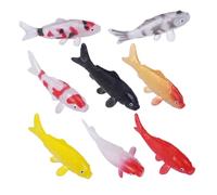 Kisangel 8 Pièces Miniature Koi Fish Figurines PVC Carp Models for Aquarium and Fairy Garden Decoration Realistic Small Fish for Micro Landscapes and DIY Crafts