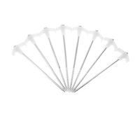 Kisangel 8 pièces Piquets de Camping Métalliques Piquets Résistants pour Tente avec Pointe Aigüe et Luminescence Accessoires Idéaux pour Camping et Tarp