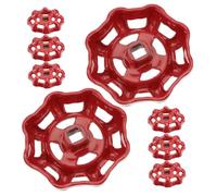 Kisangel 8 pièces Poignée de Robinet Métal avec Trou Carré Volant de Vanne Fonte Robuste Poignée Pratique pour Valve à Boisseau et Vanne Arrêt et Facile à Utiliser