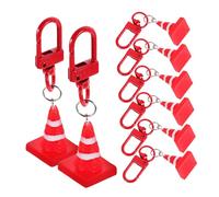 Kisangel 8 pièces Porte Clés Pendentif Cône de Signalisation Décoration Suspendue Mignonne pour Sacs Clés et Téléphones Accessoire Original pour Amateurs de Jeux de Circulation