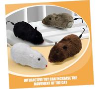 Kisangel 8 pièces Souris Mécanique à Remonter pour Chat Souris Cartoon Réaliste Lot de Multicolores Divertissement et Interactif pour Animaux Intérieur
