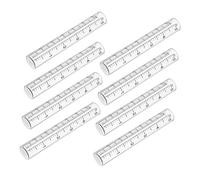 Kisangel 8 Pièces Tubes de Remplacement Verre Transparent pour Pluviomètre Extérieur Compatible Plupart des Pluviomètres Standards Installation Facile et Résistance Aux Intempéries pour