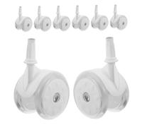 Kisangel 8 Pièces Walker Wheels de marcheur de mobilité pièces de rechange de marcheur d'entraînement lanceur de chariot pour bébé universel pour la voiture Plastique blanche