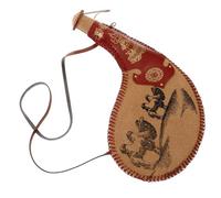 Kisangel à Eau Cuir Ancien de Style Chinois Pochette Réutilisable avec Sangle Étanche pour Bière et Eau Accessoire Pratique pour et Extérieur
