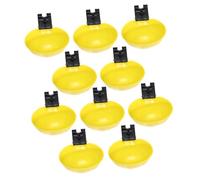 Kisangel Abreuvoirs Automatiques pour Pigeons Et Oiseaux, Abreuvoirs pour Colombes 10 Pcs, Usage Jardin Et Volières, Compatible Tube 6 Mm, Matériau Solide, Couleur Jaune