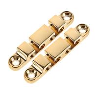 Kisangel Accessoires pour Guitare Électrique 2pcs Guide-cordes en Métal Or avec Vis de Montage, Optimise la Transmission Tonale pour Sessions de Pratique et Concerts