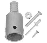 Kisangel Adaptateur de Manche Fileté en Métal pour Balais et Mops Connecteur de Remplacement Robuste Compatible avec Tiges Kit Argenté pour Extension de Manche