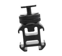 Kisangel Adaptateur de Montage Hot Shoe Triple avec Vis Trépied pour Support Flash et Microphone Compatible avec Appareils Photo et Enregistreurs Numériques Surface Plane