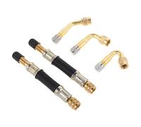 Kisangel Adaptateur Valve Métal avec Rallonge pour Pompe à Air Connexion pour Valves de Pneus de et Scooter Tube Prolongateur Antifu Fuite pour Gonflage Facile Extérieur